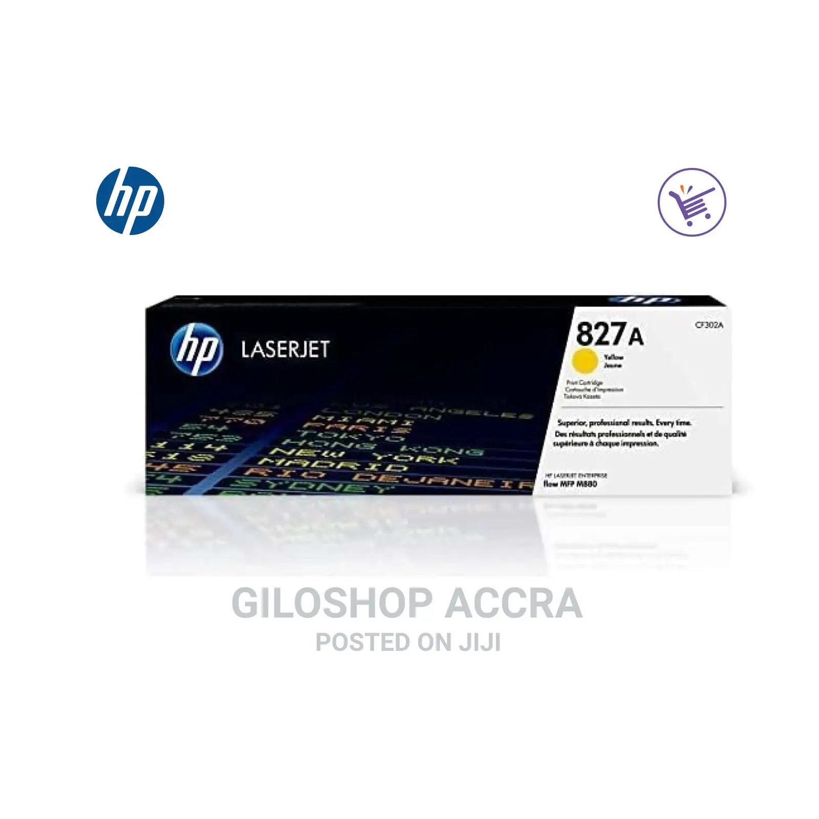 HP 827A Yellow Original Laserjet Toner Cartridge, CF302A