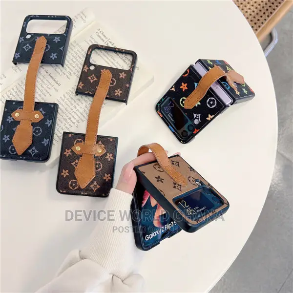 LV Leather Retro Case for Samsung Z Flip 4
