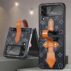 LV Leather Retro Case for Samsung Z Flip 4