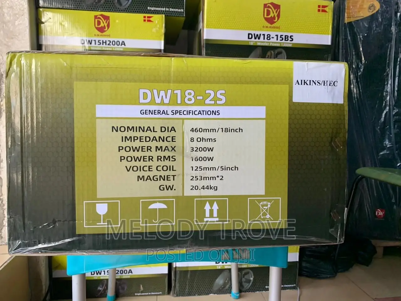 DW18-2S 18" Deep Bass Power Naked Speaker (3200watt)