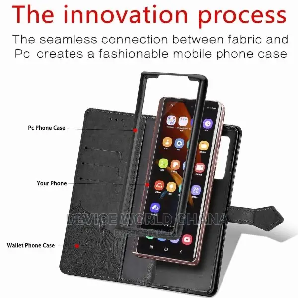 Mandala Embossed Leather Flip Case for Samsung Z Fold 4