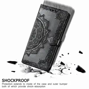 Mandala Embossed Leather Flip Case for Samsung Z Fold 4