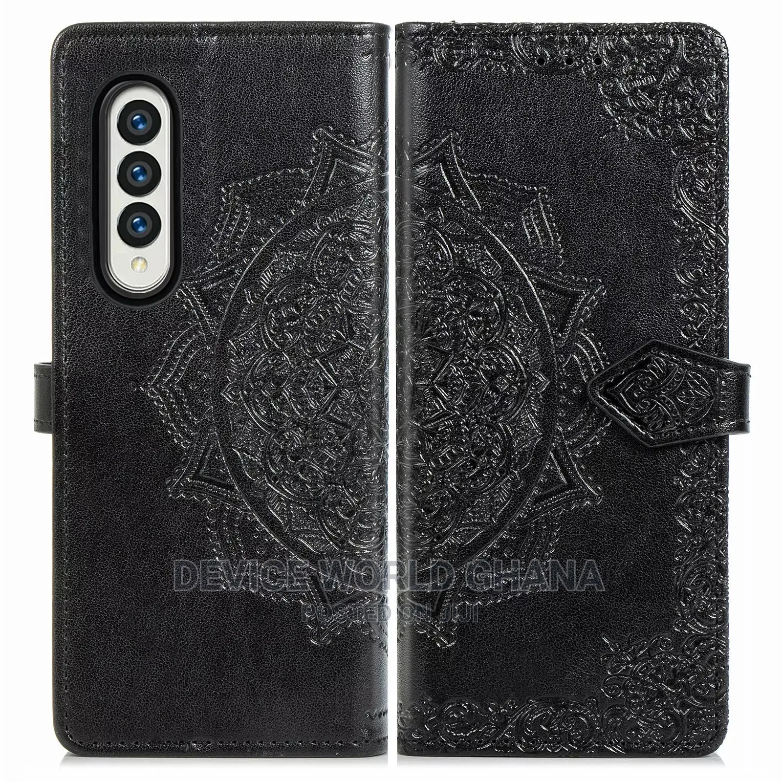 Mandala Embossed Leather Flip Case for Samsung Z Fold 4