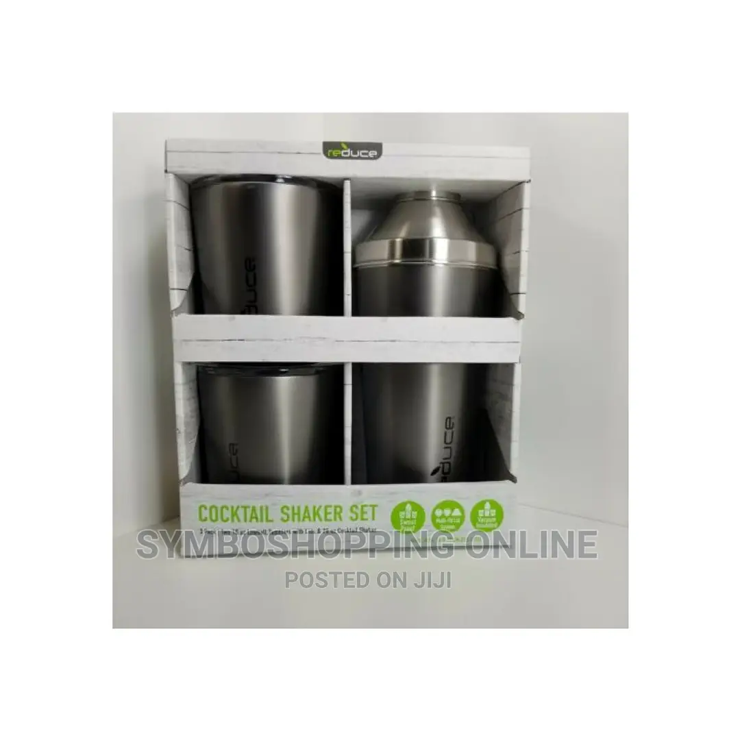 NEW Reduce Cocktail 3-Piece Shaker Set With 10-Oz. Lowball