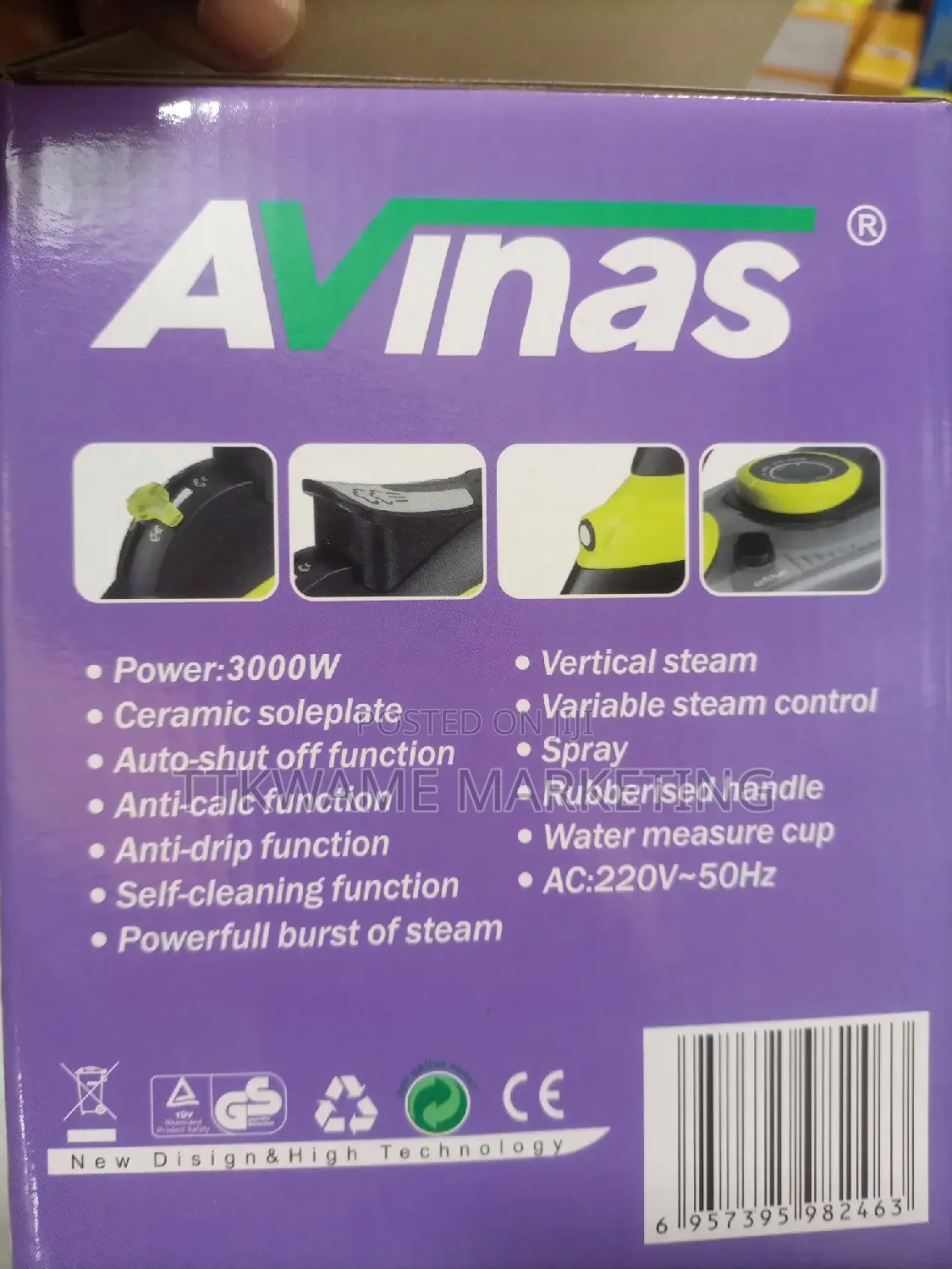 Steam Iron Avinas Green