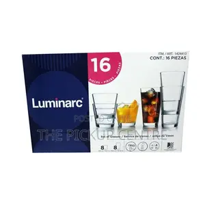 Luminarc Tempered Glass Drinkware 16 Piece Set