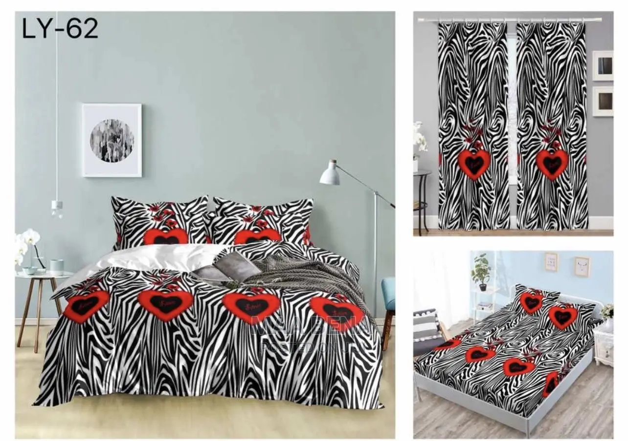 Bedset With Matching Curtains (8pcs)