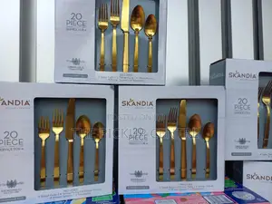 20 Pc Skandia Flatware Satin Gold Service for 4