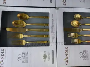 20 Pc Skandia Flatware Satin Gold Service for 4