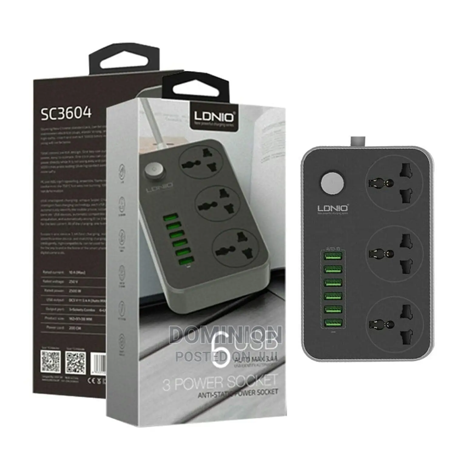 Ldnio Extension Sc3640 6port Usb, 2m Long Cable