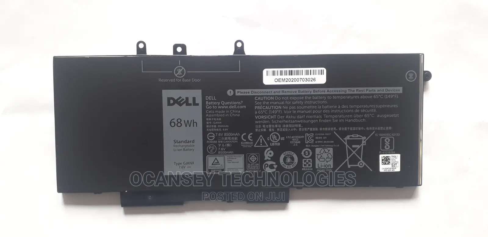 Original Dell GJKNX Battery for Latitude 5480 5580 5590