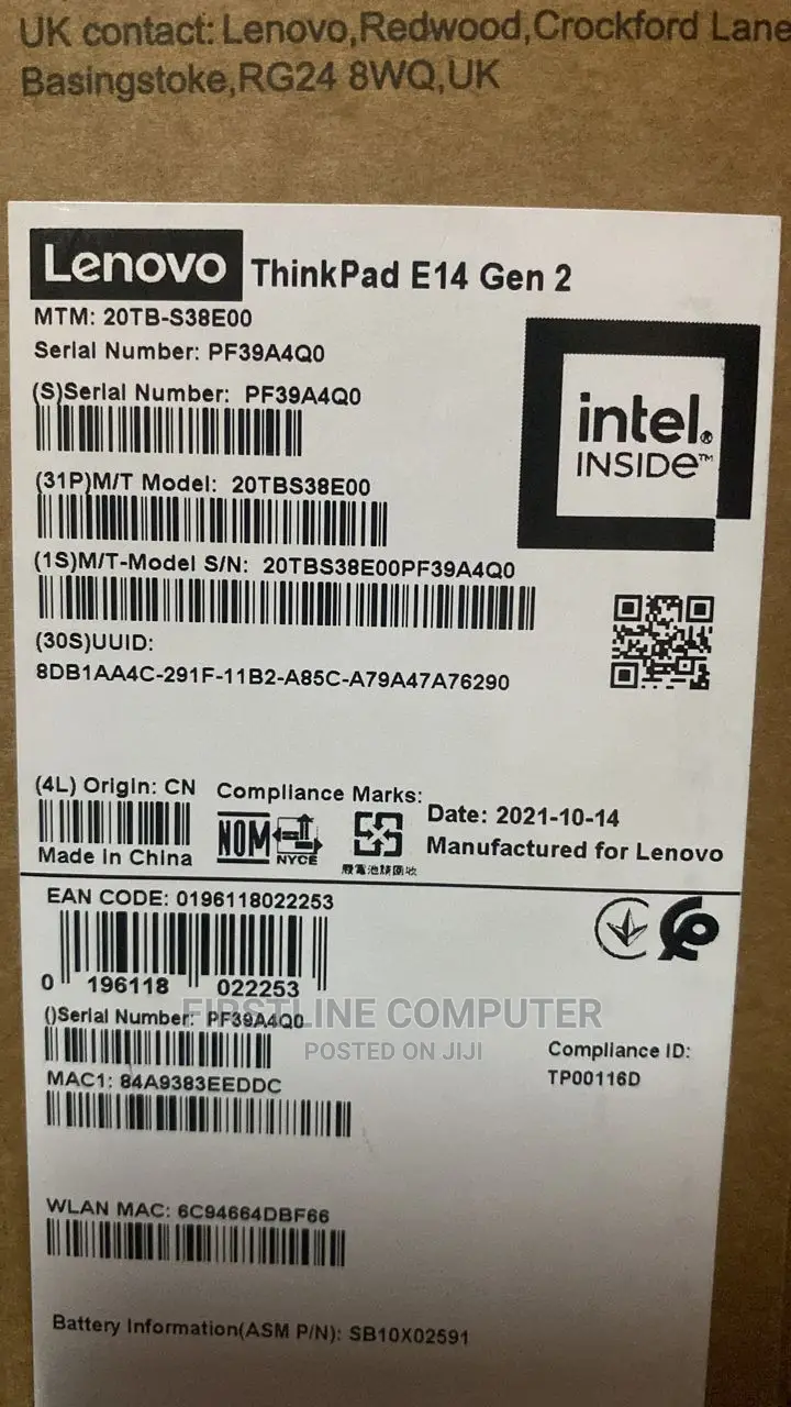 New Laptop Lenovo Thinkpad E15 16GB Intel Core I7 HDD+SSD 512GB