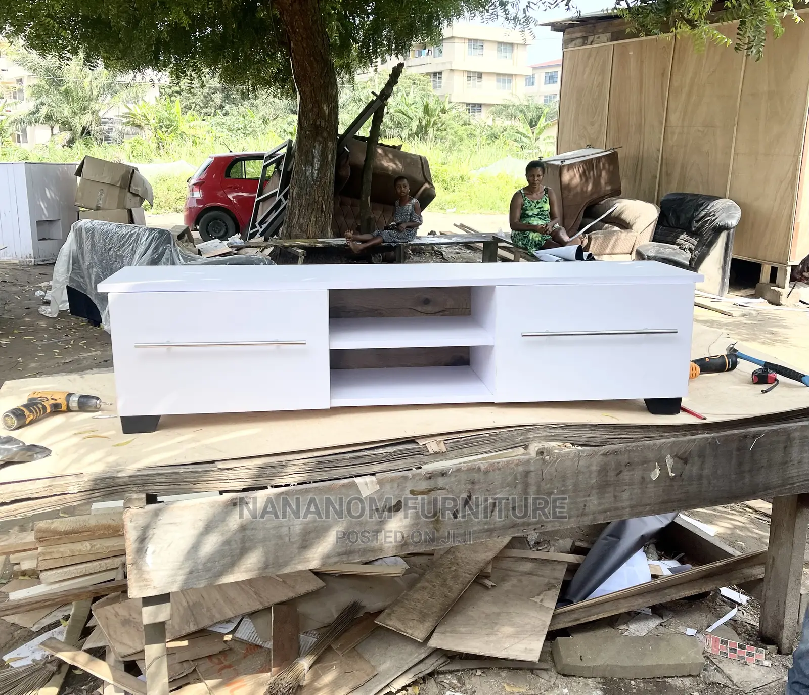 Foreign Wood TV Stand