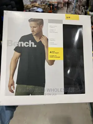Photo - Bench Men's v-Neck T-Shirt, Medium, 4-Pack,