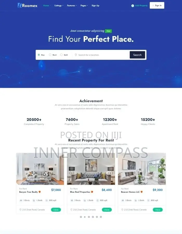 Real Estate Multilingual System Website