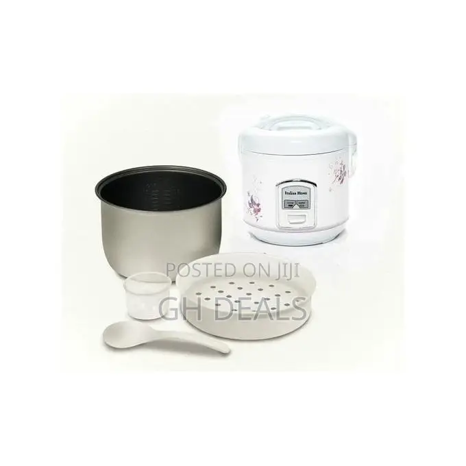 Italian Home Rice Cooker With Steamer- 5 Litres - White