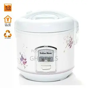 Italian Home Rice Cooker With Steamer- 5 Litres - White