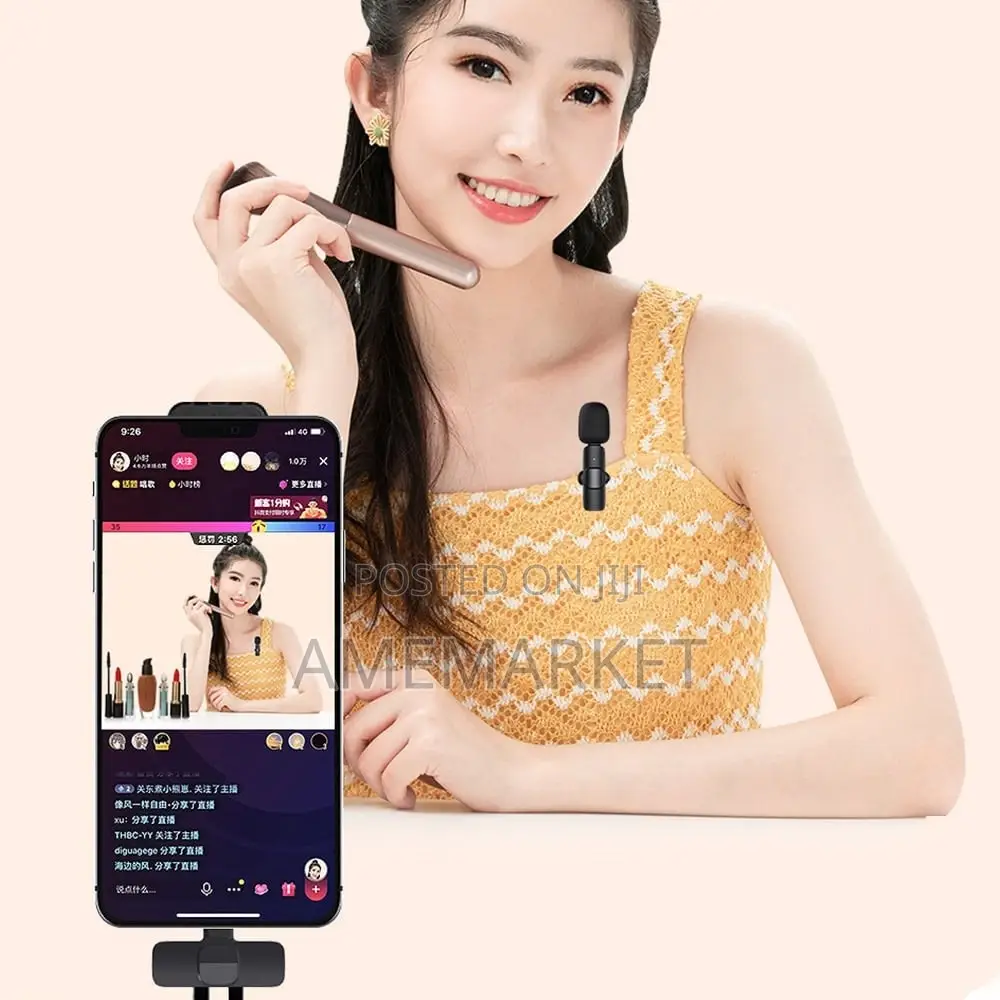 Lavalier Lapel Wireless Microphone. iPhone Audio Recording
