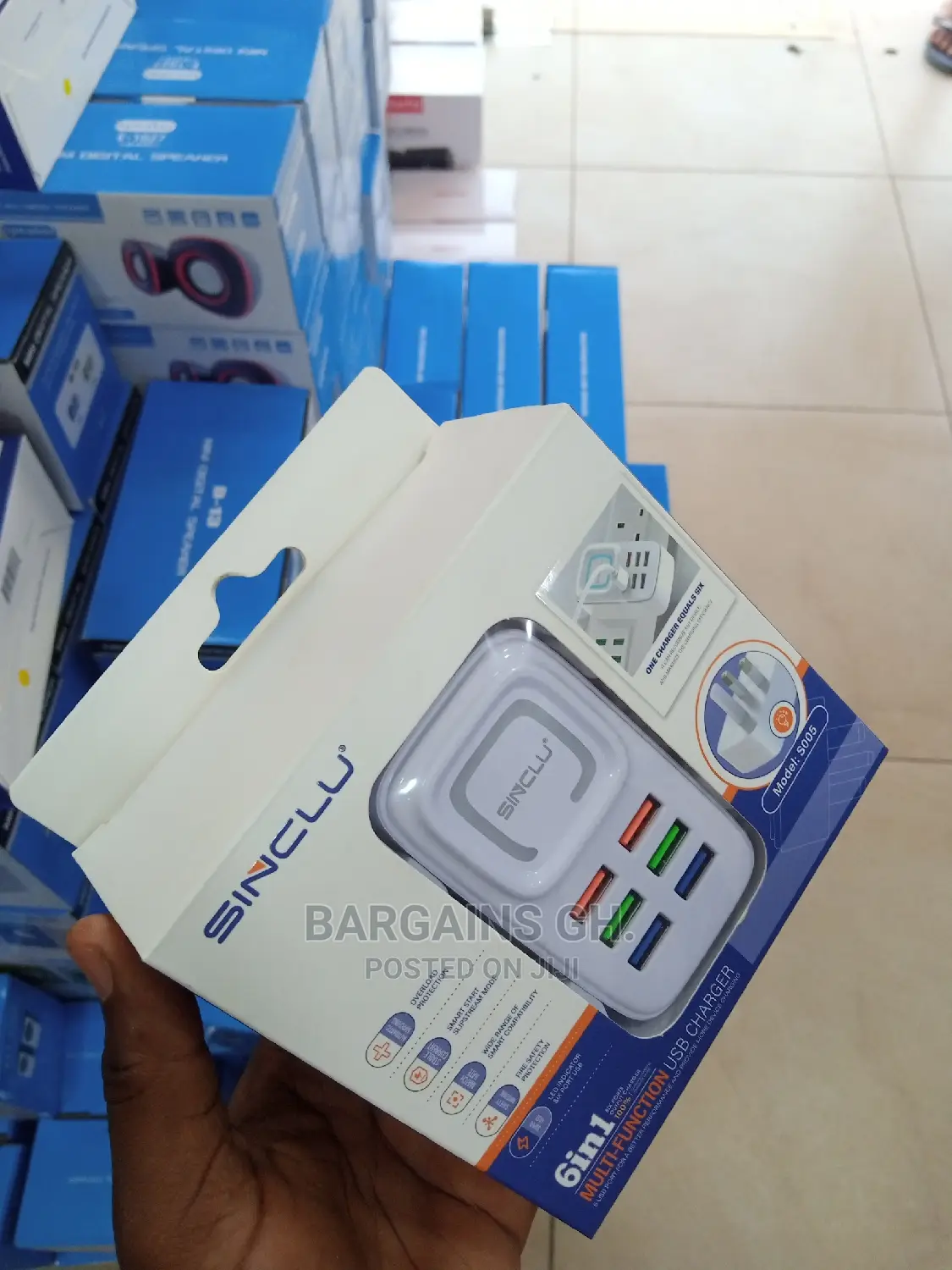 6 in 1 Multi Functional USB Charger (6 Ports)