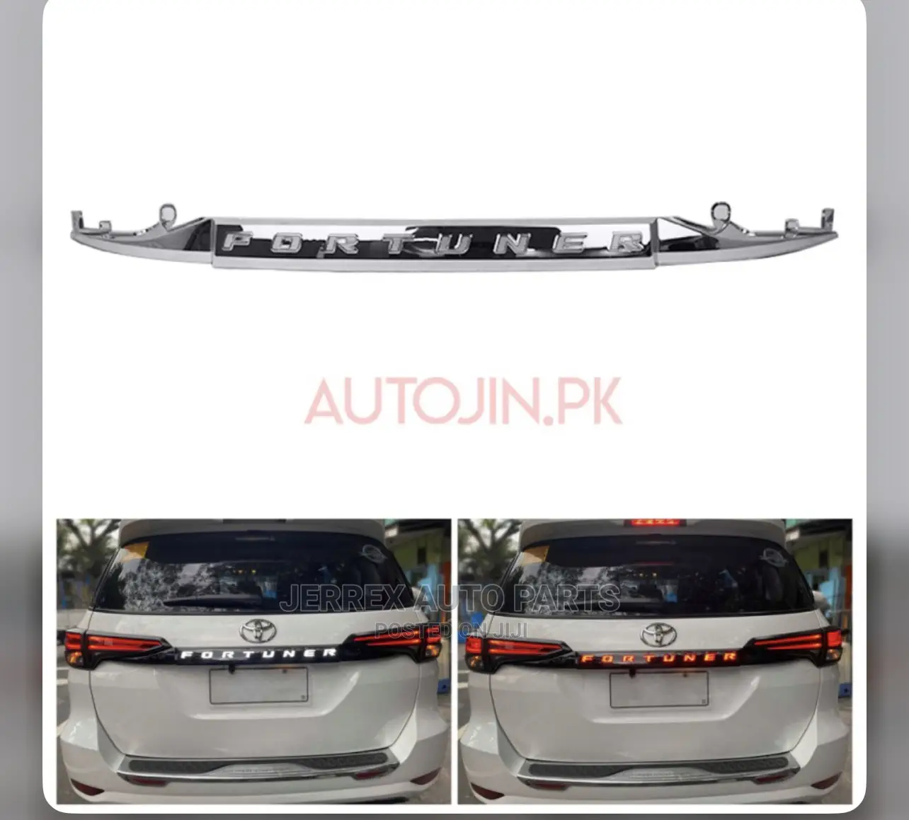 Toyota Fortuner 2016-2020 Boot Garnish Chrome LED