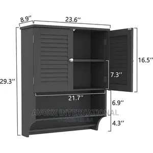 Choocho Wall Cabinet WC19001 - Black