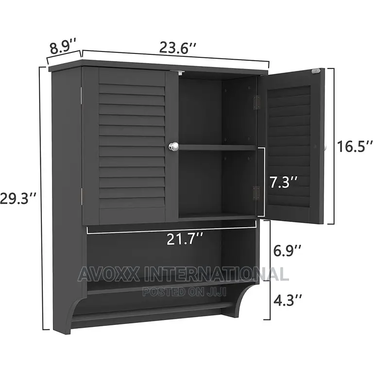 Choocho Wall Cabinet WC19001 - Black