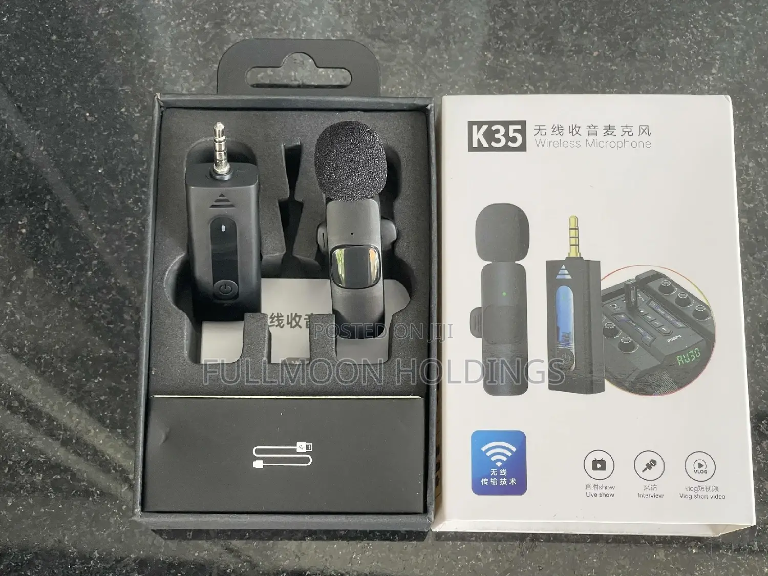 Wireless Mic for Cameras, Smartphones. 3.5mm Devices