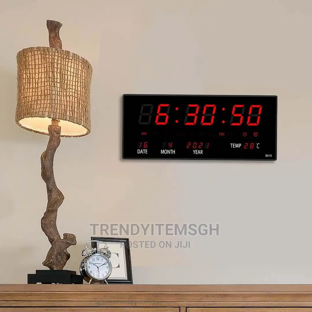 Led Display Digital Clock Date Temperature Wall Clock
