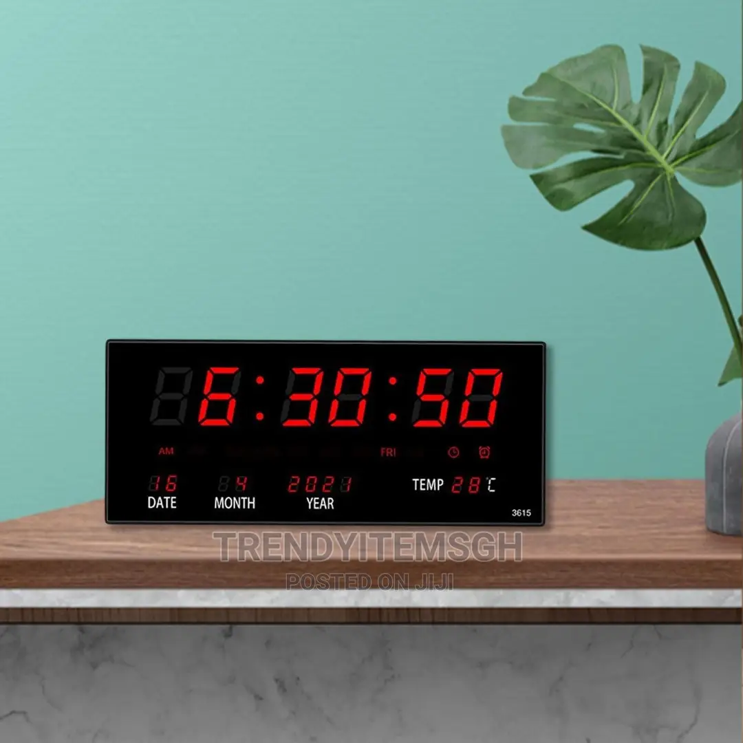 Led Display Digital Clock Date Temperature Wall Clock