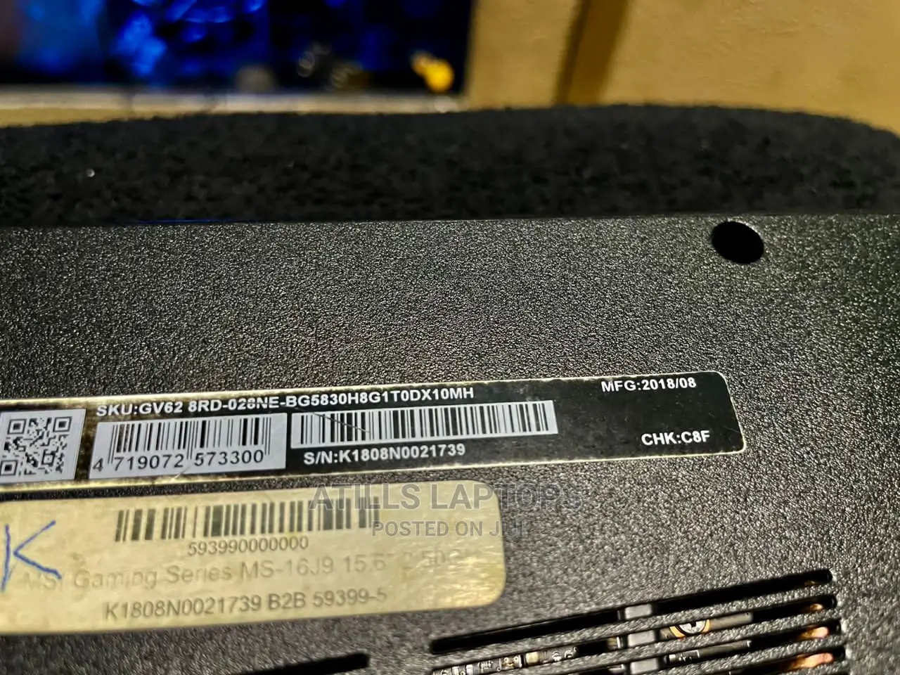 Laptop MSI GV62 8RD 8GB Intel Core I5 HDD+SSD 1.5T