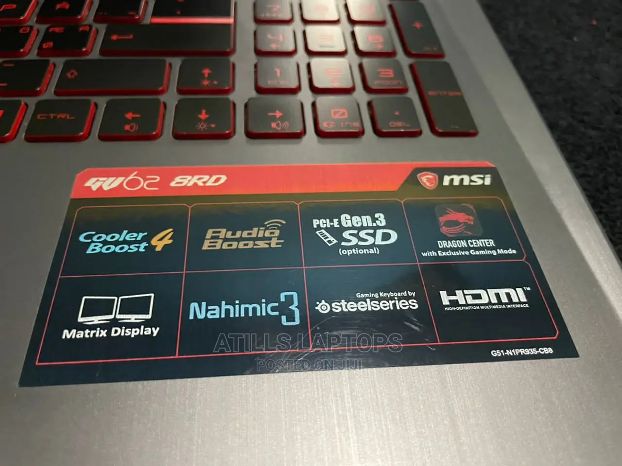 Laptop MSI GV62 8RD 8GB Intel Core I5 HDD+SSD 1.5T