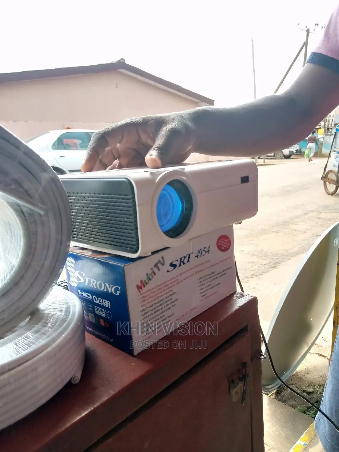 Projector With a Speaker , Microphone and Video