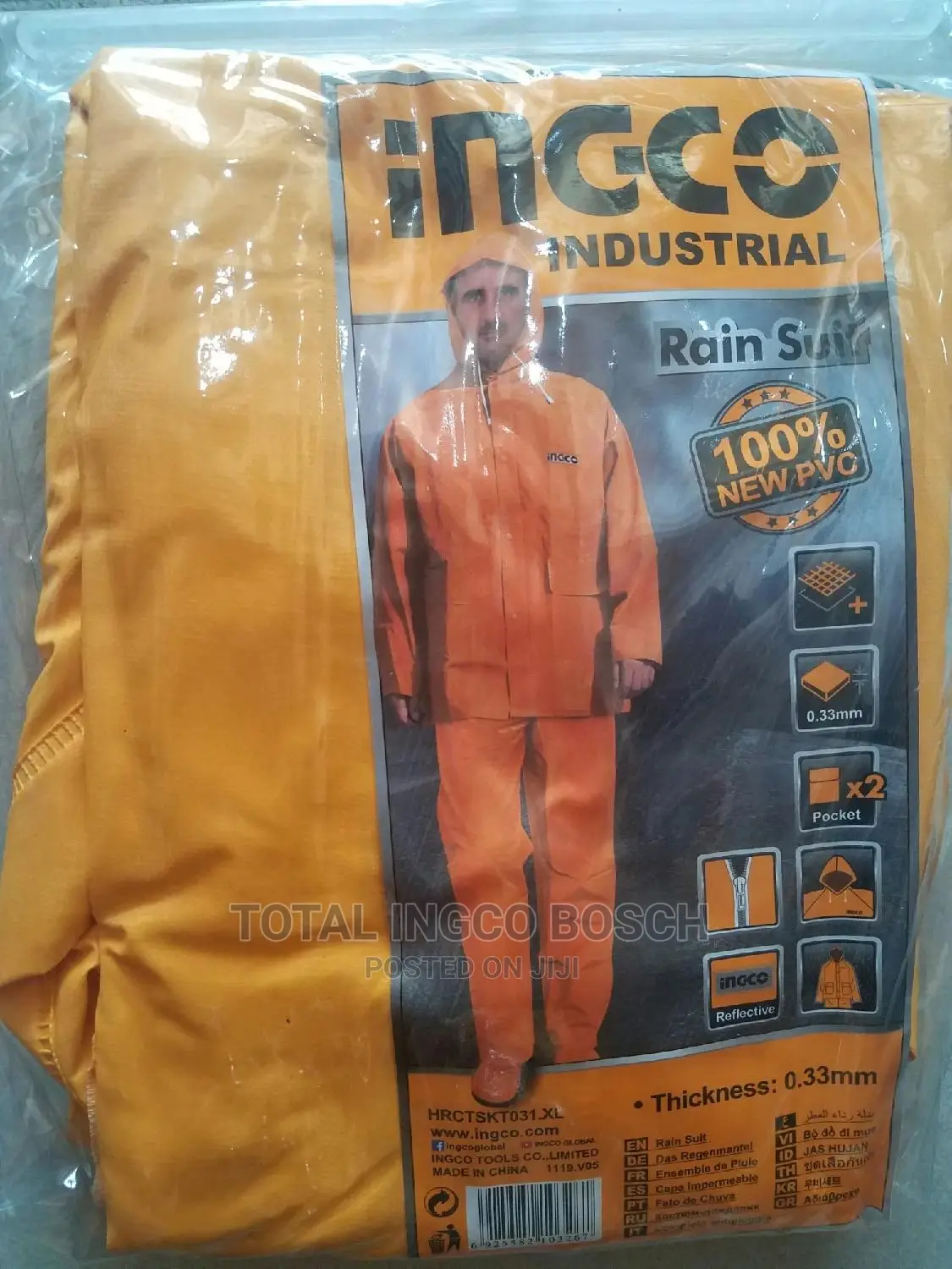 Ingco Industrial Raincoat Top Down