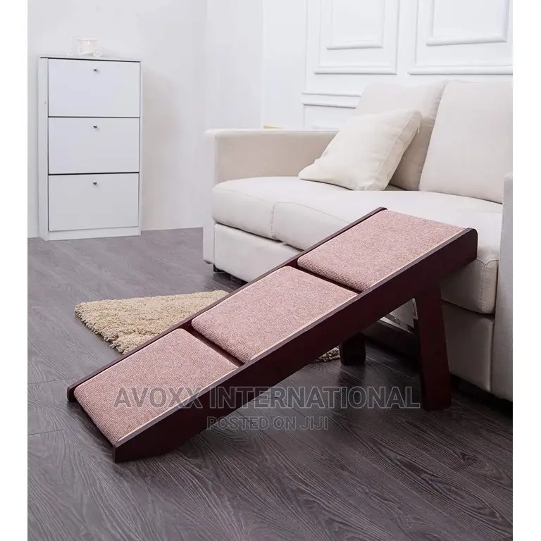 Pawland PAWLAND 3 Steps Pet Stairs for Dogs, Cats(Mahogany)