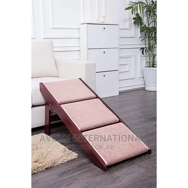 Pawland PAWLAND 3 Steps Pet Stairs for Dogs, Cats(Mahogany)