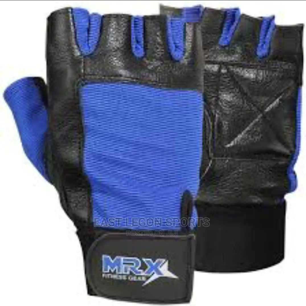 Gym Gloves Red or Black Leather Exercise Hand Wear Glove