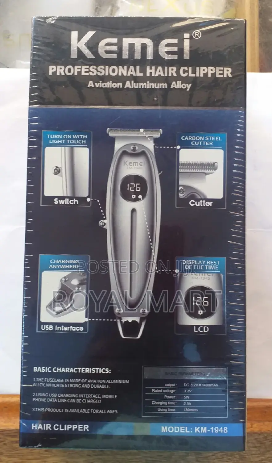 Kemei Metallic Professional Clipper