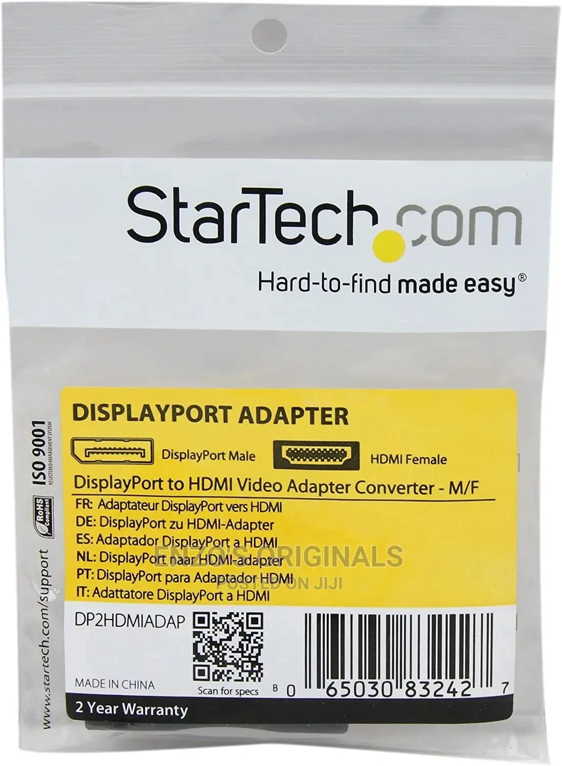 Display Port Dp To Hdmi Cable 6ft Length Startech Brand