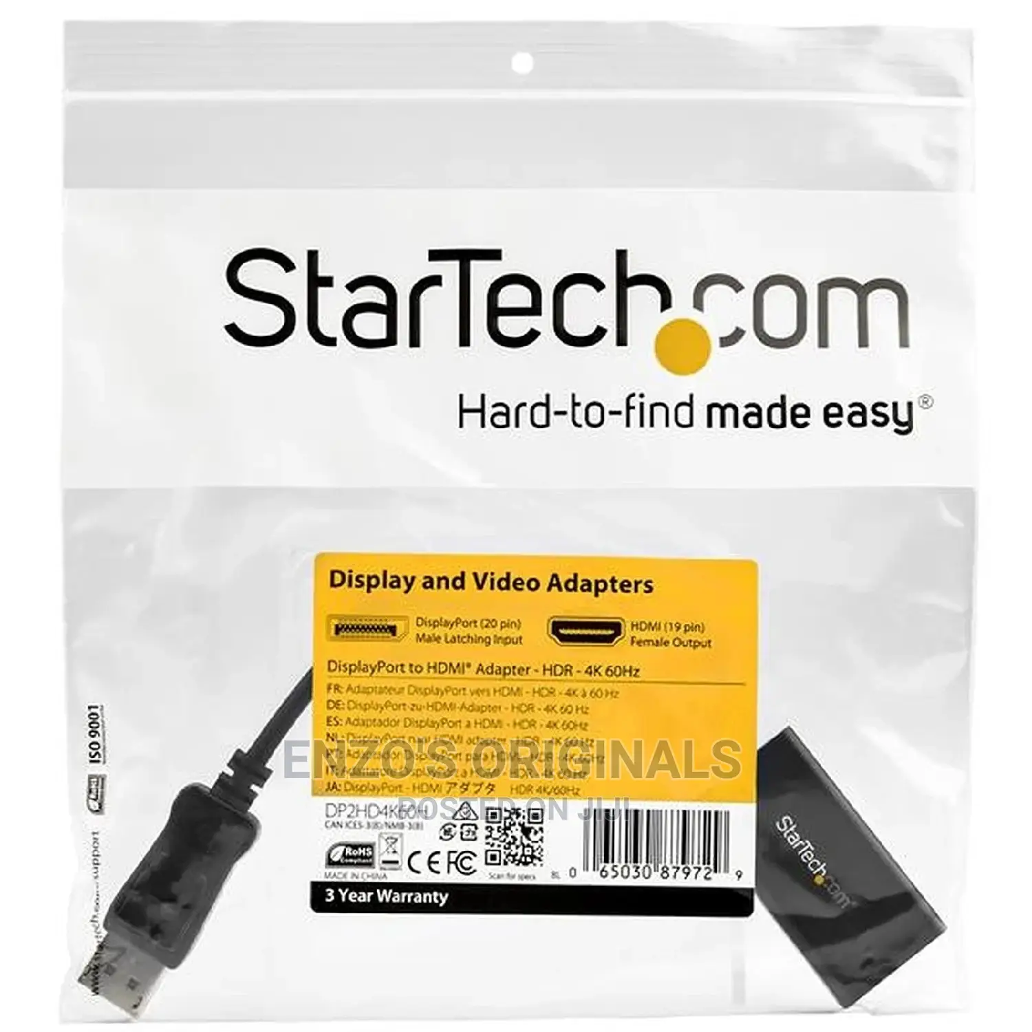 Display Port Dp To Hdmi Cable 6ft Length Startech Brand