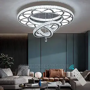 32" Remote Dimming Chandelier Modern Crystal Chandelier