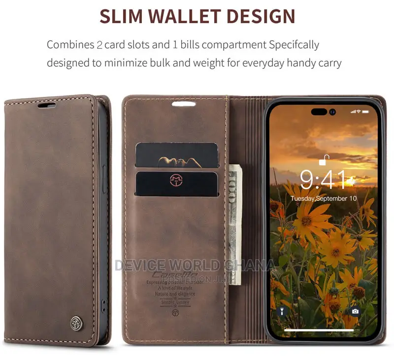 Caseme Leather Flip Case Fo iPhone 15promax 15 14pmax 14p 14
