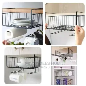 Under Shelf Wire Basket With Holder