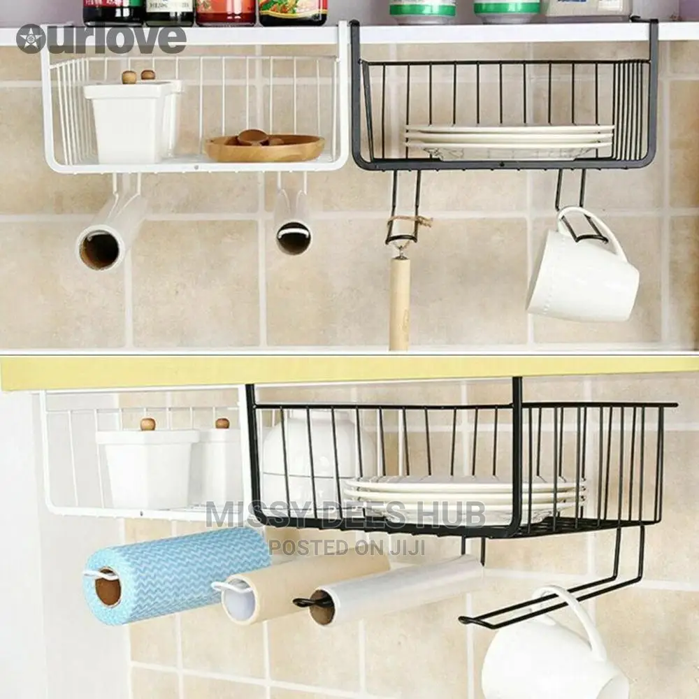 Under Shelf Wire Basket With Holder