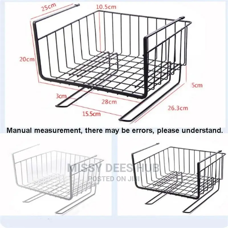 Under Shelf Wire Basket With Holder