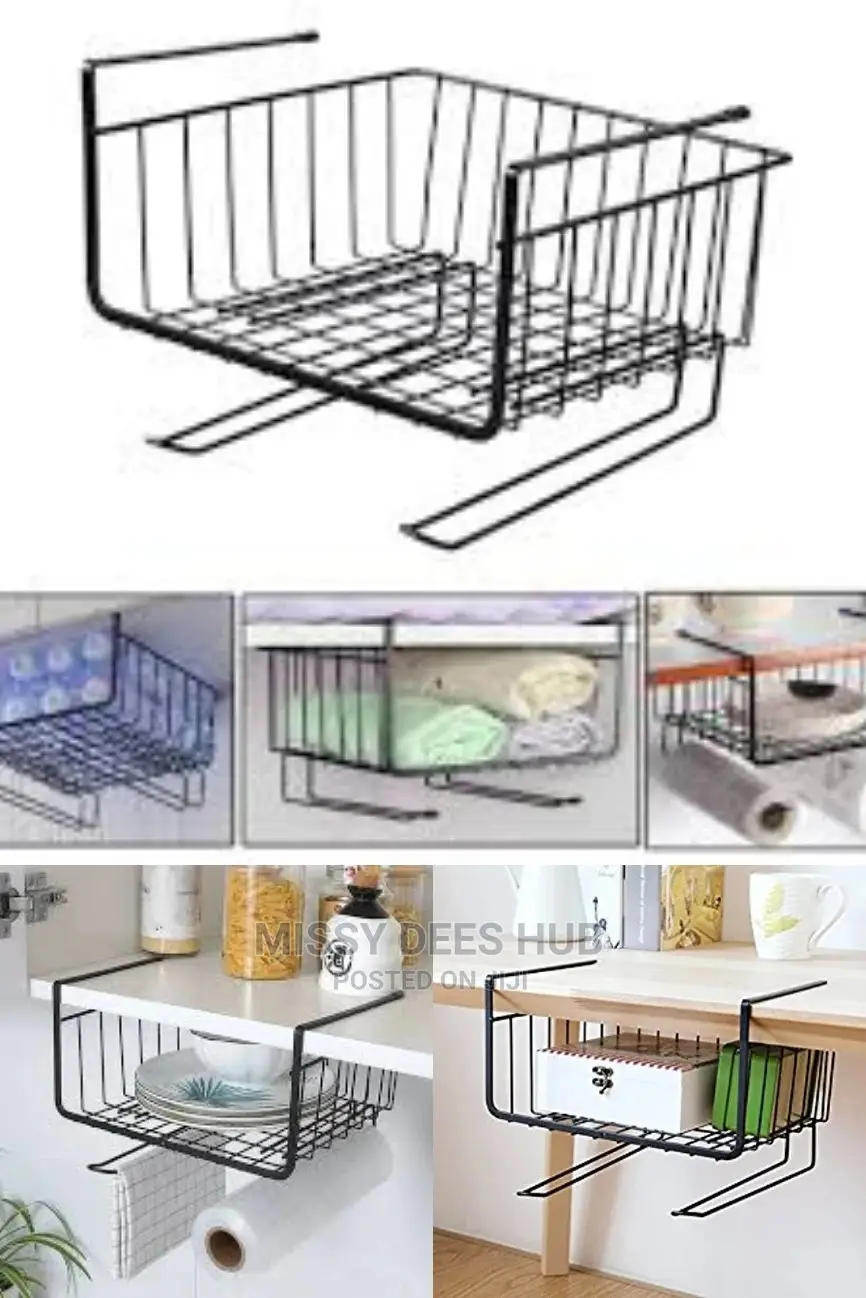 Under Shelf Wire Basket With Holder