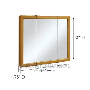 Design House Claremont Medicine Cabinet in Honey Oak,36-Inch
