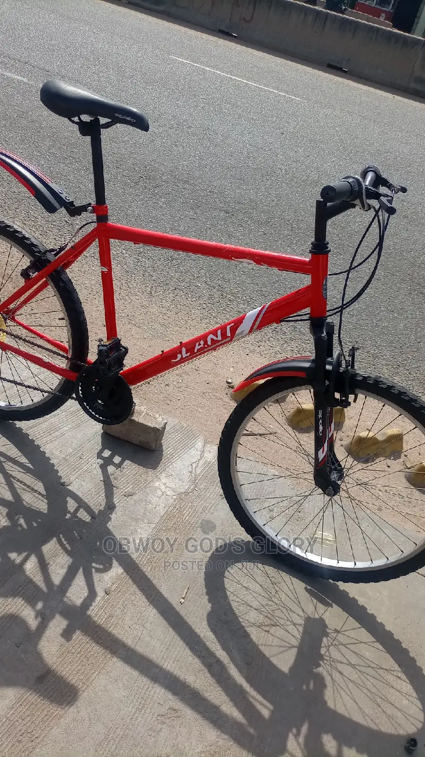 Red Sporty Mountain Bicycle