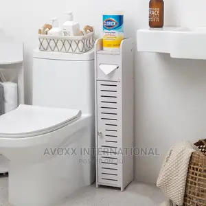 AOJEZOR Bathroom Storage Floor Cabinet W/Doors Shelves