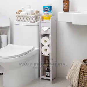 AOJEZOR Bathroom Storage Floor Cabinet W/Doors Shelves