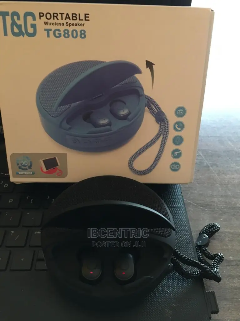 T and G Portable Wireless Speaker With Wireless Earbuds